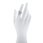 18K White Gold Diamond Comete Geode Ring 50 5.25