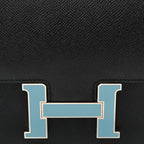 Epsom Enamel Constance 24 Black Bleu Saint Cyr