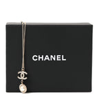 Crystal Pearl CC Lace Camellia Necklace  Gold