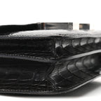 Shiny Alligator Constance 18 Black
