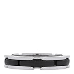 18K White Gold Black Ceramic Small Ultra Ring 59 8.75