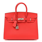 Epsom Birkin Sellier 25 Rouge De Coeur