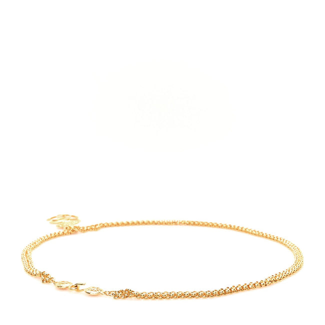 Metal CC Clover Pendant Necklace Gold Main Image