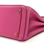 Togo Horseshoe Birkin 25 Rose Pourpre Cassis