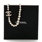 Pearl CC 100th Anniversary Necklace Light Gold