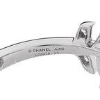 18K White Gold Diamond Plume De Chanel Ring 53 6.5