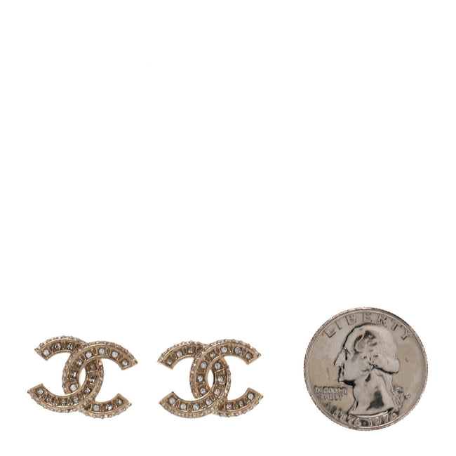 Crystal Timeless CC Earrings Light Gold Main Image
