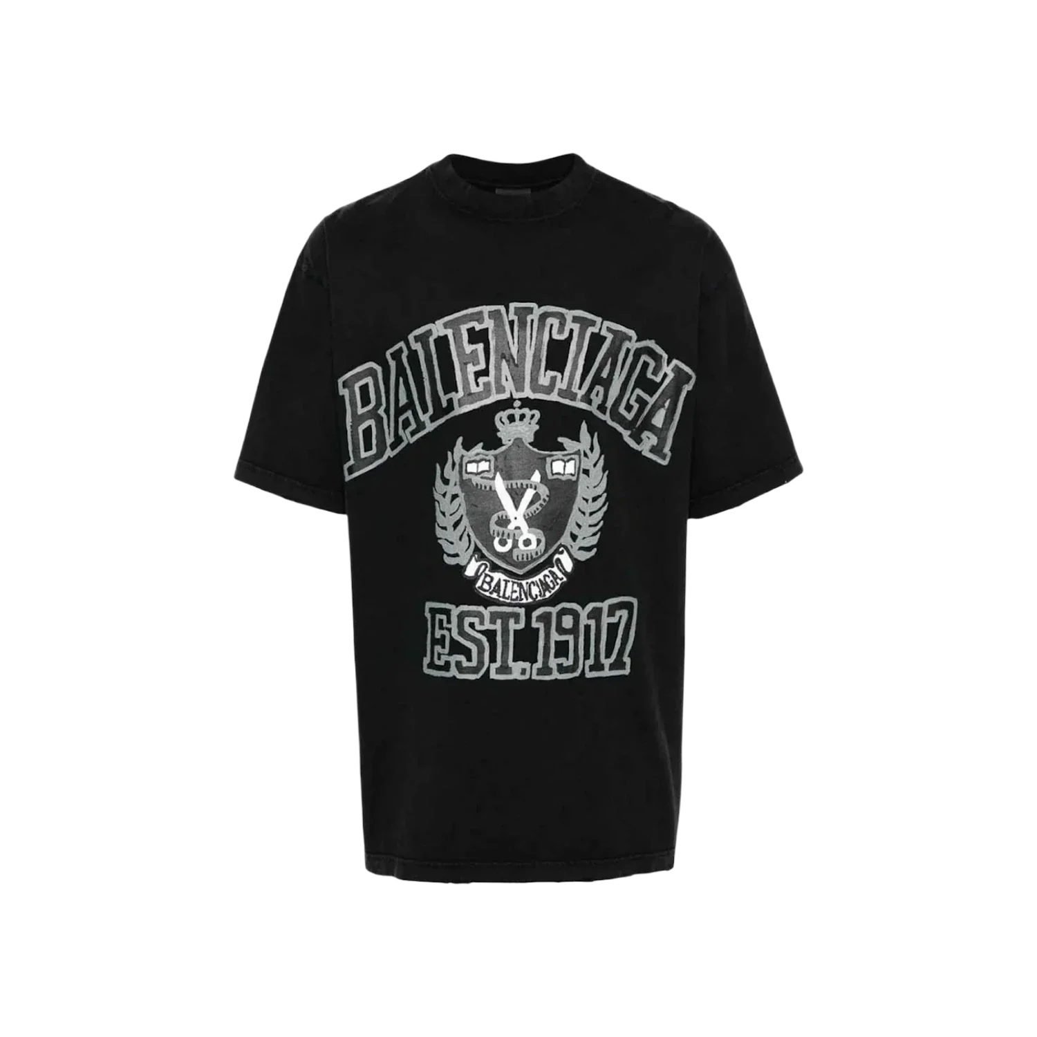 Balenciaga DIY College Medium Fit Tee Black White