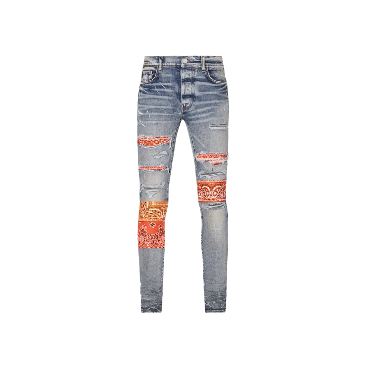 AMIRI Vintage Bandana Artpatch Jeans Clay Indigo