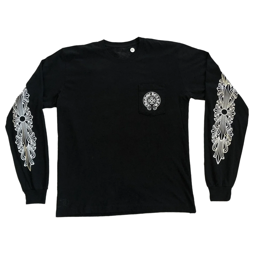 Chrome Hearts Las Vegas Floral Exclusive L/S T-shirt Black