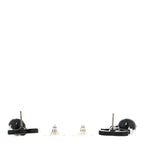 Enamel Bead CC Coco Drop Earrings Black