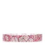 Resin Lace Crystal CC Bangle Transparent Pink
