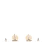 Crystal Pearl CC Drop Earrings Silver
