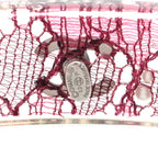 Resin Lace Crystal CC Bangle Transparent Pink