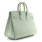 Matte Alligator Birkin Sellier 25 Vert D'eau