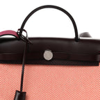 Criss Viking Vache Hunter Herbag Zip Retourne 31 PM  Ecru Brique Anemone Rouge Sellier