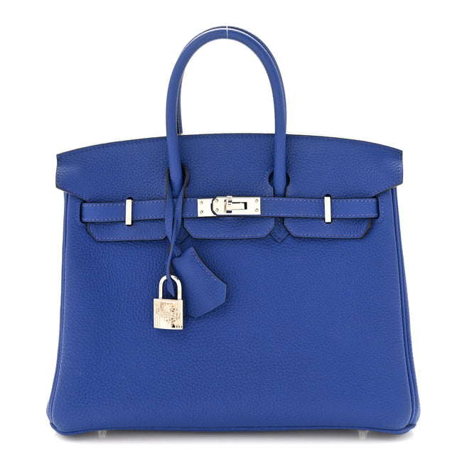 Togo Birkin 25 Bleu Electrique Hover Image