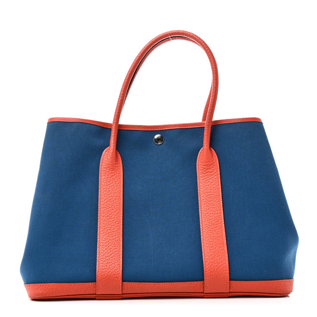 Toile Negonda Garden Party Tote 36 MM  Bleu Zanzibar Capucine Hover Image