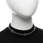 Crystal CC Chain Links Choker Necklace Gold