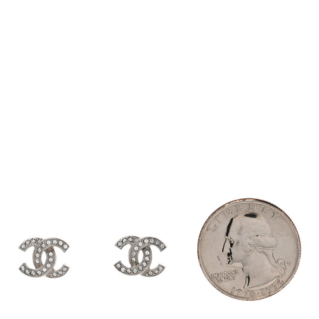 Crystal CC Earrings Silver Main Image