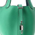 Taurillon Clemence Swift Eclat Picotin Lock 18 MM Menthe Vert Bosphore