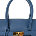 Epsom Birkin 35 Bleu Agate