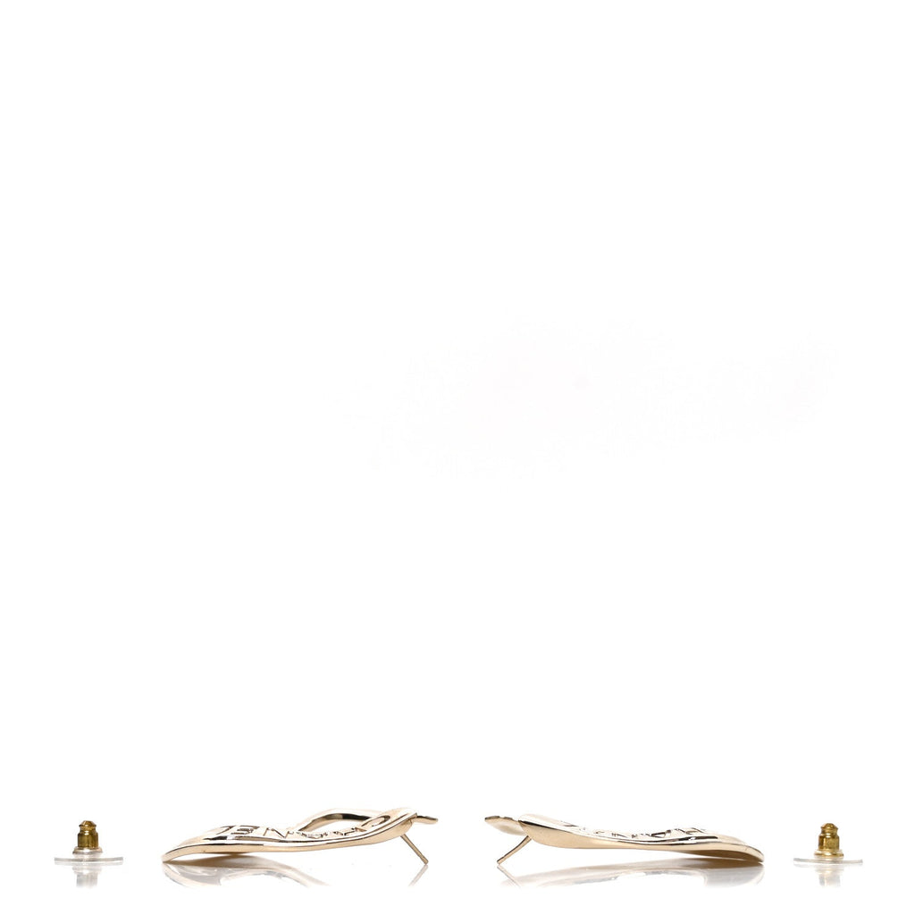 Logo Hoop Earrings Gold
