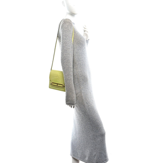 Matte Alligator Mini Sac Roulis Jaune Bourgeon Main Image