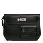 Swift Shiny Niloticus Crocodile Kelly Depeches 25 Pouch Black