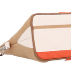 Cotton Stripe Bolide Rayures Rocabar Medium Travel Cosmetic Pouch Feu Naturel