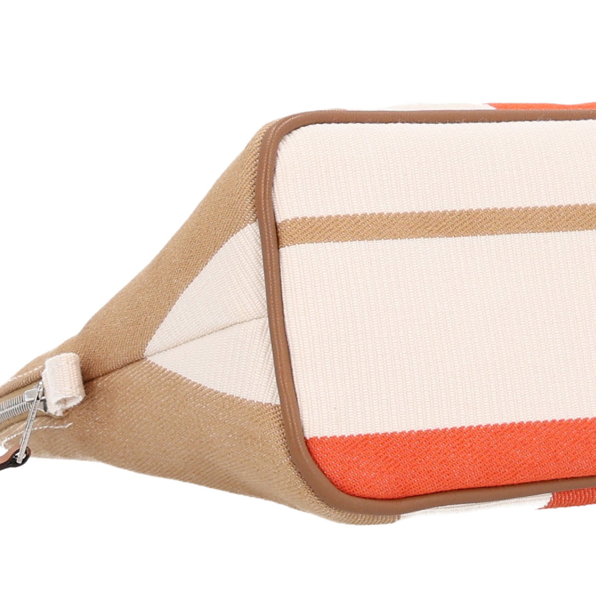 Cotton Stripe Bolide Rayures Rocabar Medium Travel Cosmetic Pouch Feu Naturel