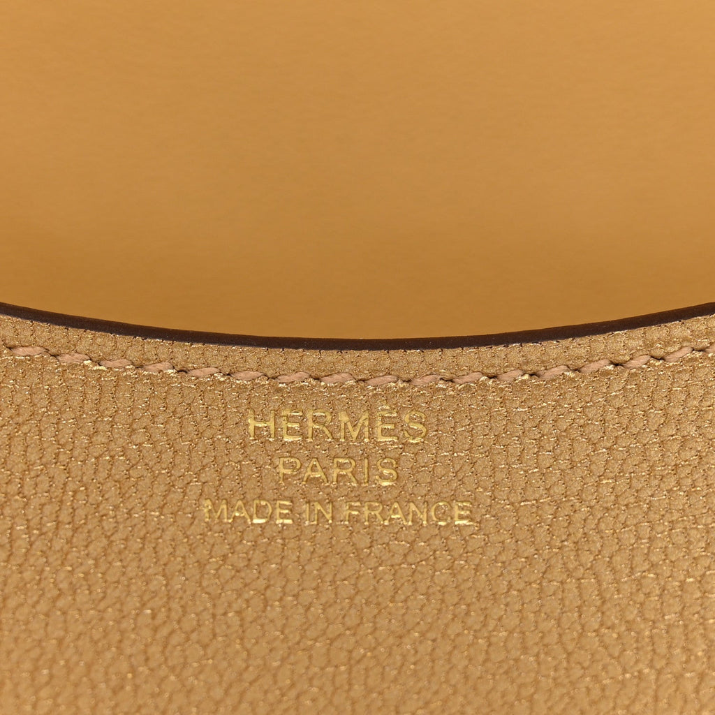 Metallic Chevre Chamkilight Constance Slim Wallet Dore