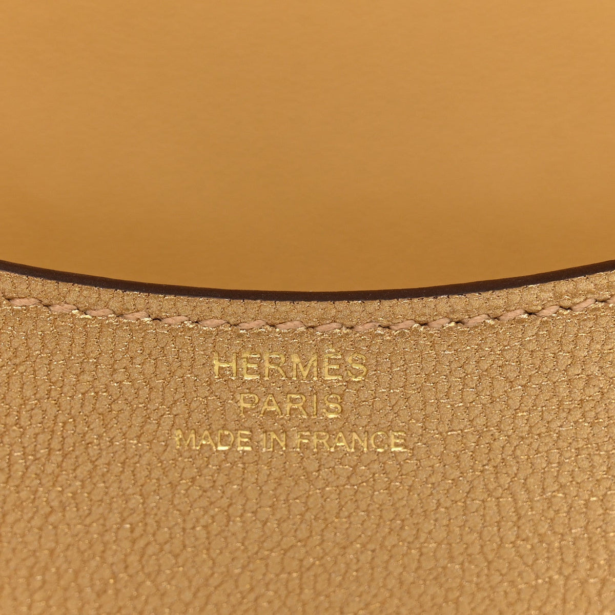Metallic Chevre Chamkilight Constance Slim Wallet Dore