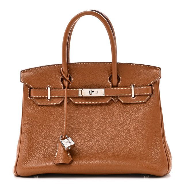 Taurillon Clemence Birkin 30 Gold Hover Image