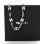 Crystal Chain CC Link Choker Gold Silver