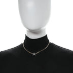 Crystal Resin CC Chain Link Short Necklace Black Gold