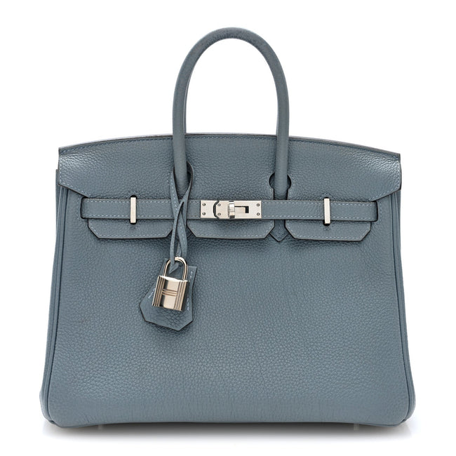 Togo Verso Birkin 25 Bleu Lin Chai Hover Image