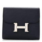 Epsom Verso Constance Short Wallet Bleu Indigo Rose Pourpre