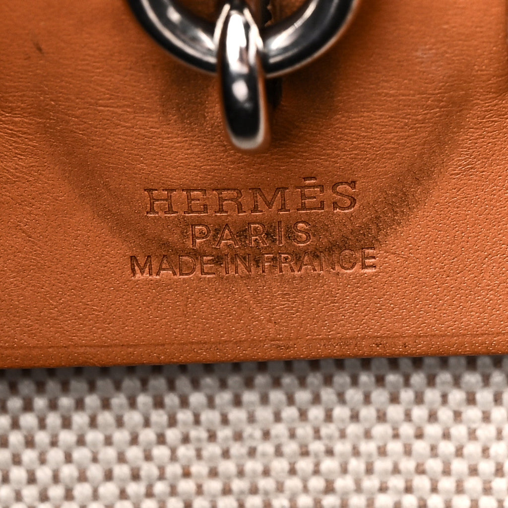 Toile Vache Calfskin Herbag 30 PM Black Natural
