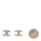 Crystal Timeless CC Earrings Light Gold