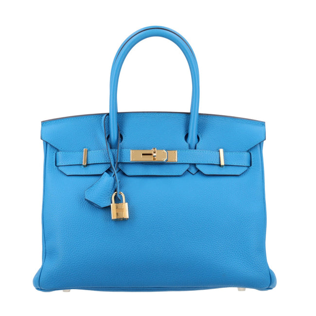 Togo Birkin 30 Bleu Zanzibar Hover Image