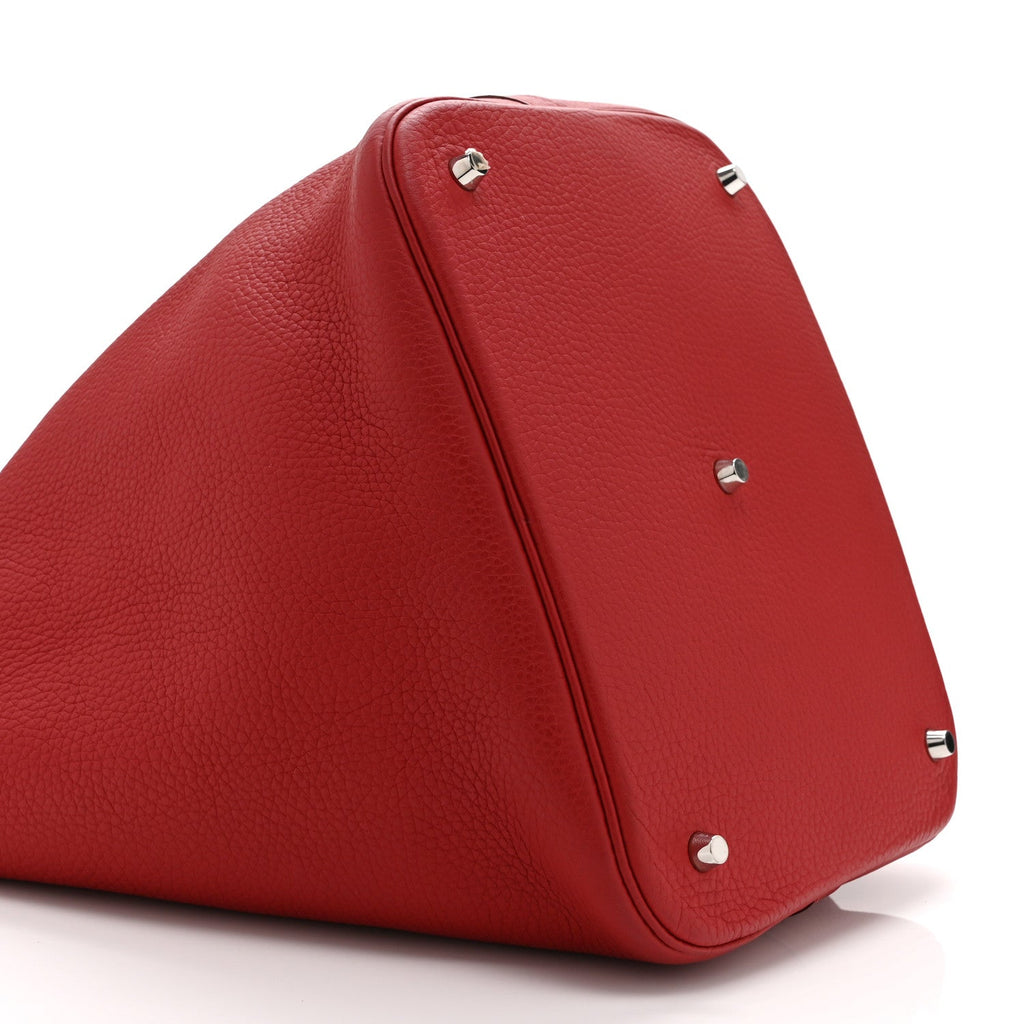 Taurillon Clemence Picotin Lock 26 GM Rouge Casaque