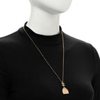 Metal CC Rue Cambon Necklace Gold