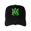 AMIRI MA Logo Trucker Hat Cap Black/Green