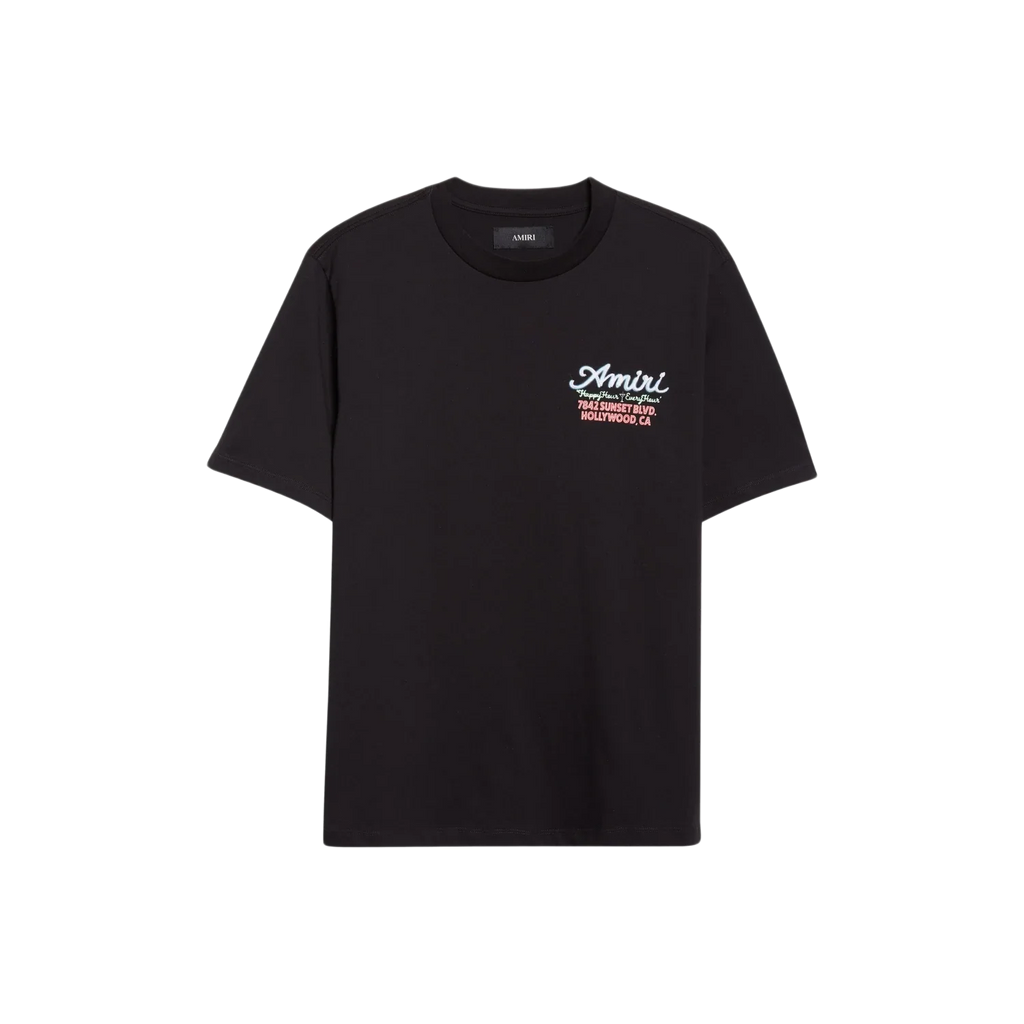 Amiri Neon Sunset Blvd T-Shirt Black