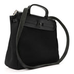 Toile Vache Calfskin Herbag 30 PM Ficelle Black