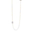 Graduated Pearl Crystal CC Long Necklace Silver