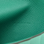 Epsom Shiny Alligator Kelly Medium Wallet Vert Jade