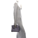 Ostrich Birkin 25 Gris Agate