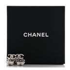 Metal Double CC Earrings Silver